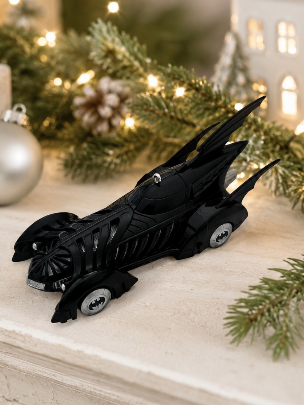 Hallmark Batman Batmobile Mini Ornament Figure 2.5” DC Comics 2015